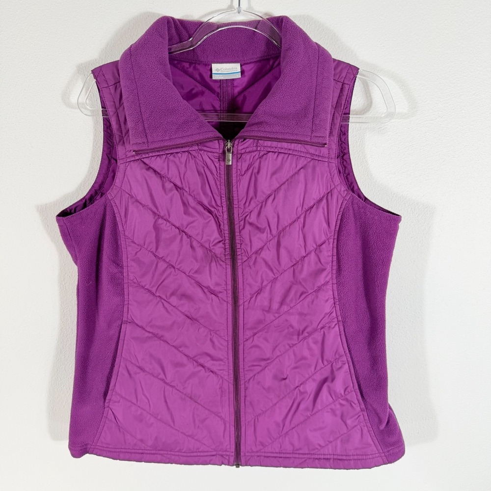 Columbia Mix It Around Quilted Fleece Puffer Vest Magenta Large Gorpcore Granola